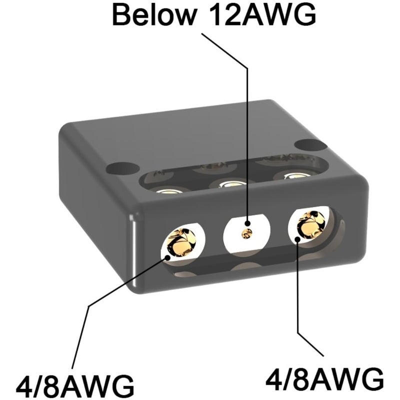 Vebner Quick-Release Power Connector for Car Amps & Powered Subwoofers - Compatible with 4 AWG & 8 AWG Cables - Fast Plug Disconnect for Amplifiers, Active Bass Systems, and Car Audio Installs 2-Pack - Image 4